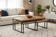 Charlotte Nesting Coffee Tables - Oak - Luminex FurnitureCoffee TableBRO004