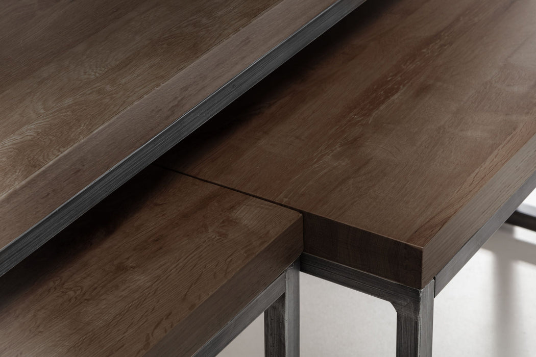Charlotte Nesting Coffee Tables – Solid Oak & Metal - Luminex FurnitureCoffee TableBRO024