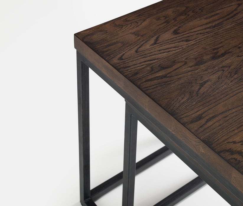 Charlotte Nesting Lamp Tables – Solid Oak & Metal Legs - Luminex FurnitureLamp TableBRO005