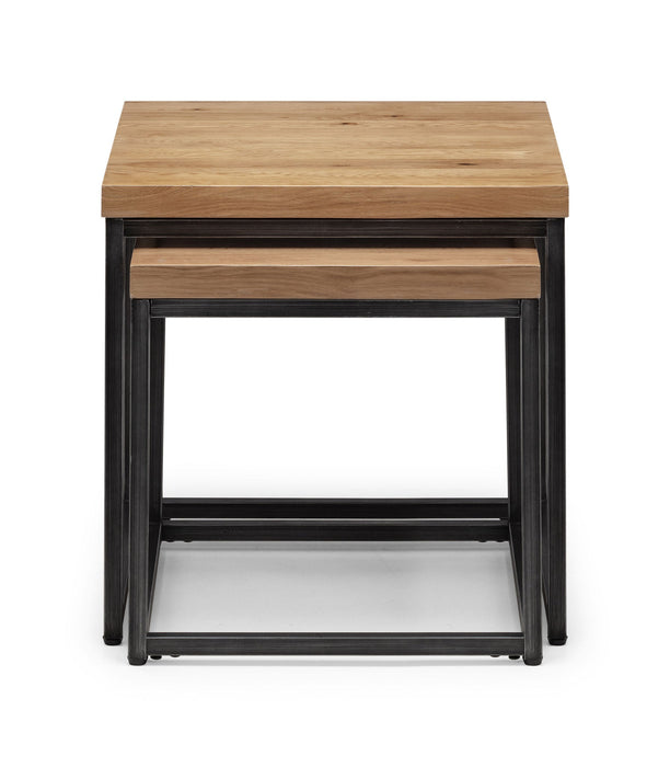 Charlotte Nesting Lamp Tables – Solid Oak & Metal Legs - Luminex FurnitureLamp TableBRO005