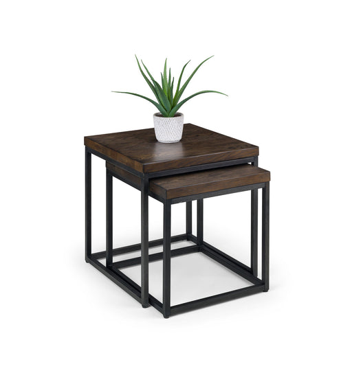 Charlotte Nesting Lamp Tables – Solid Oak & Metal Legs - Luminex FurnitureLamp TableBRO005