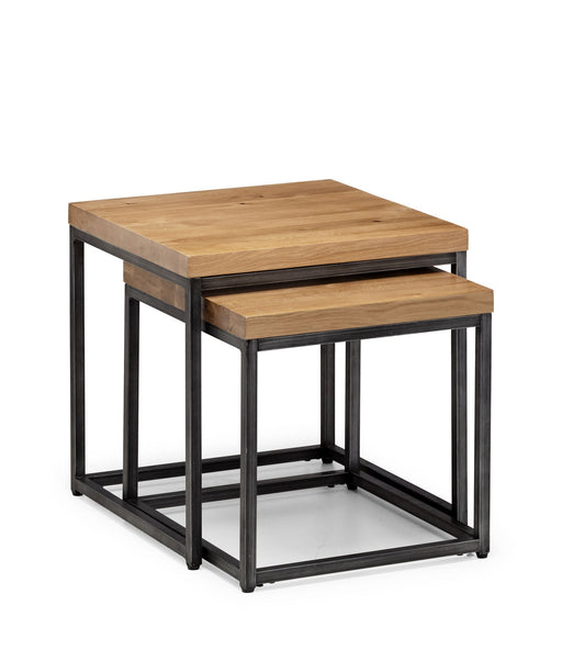 Charlotte Nesting Lamp Tables – Solid Oak & Metal Legs - Luminex FurnitureLamp TableBRO005