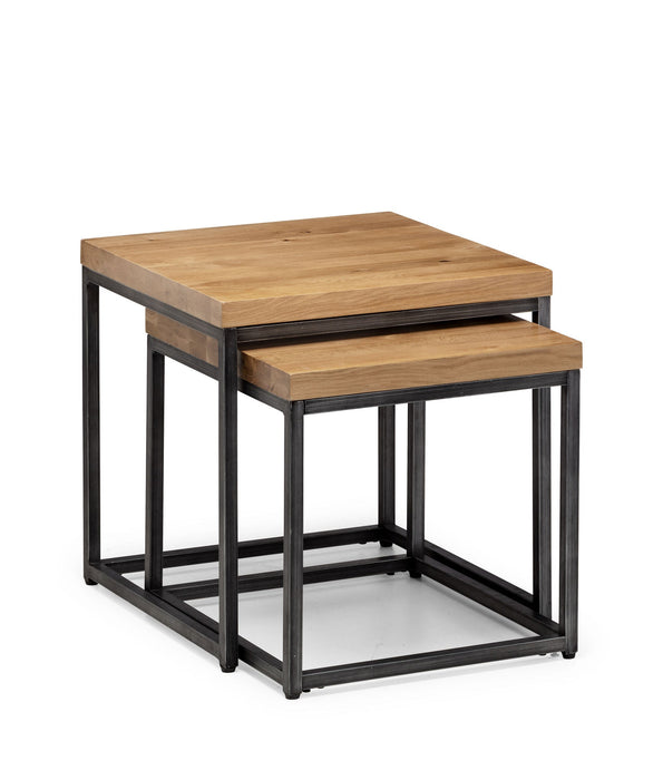 Charlotte Nesting Lamp Tables – Solid Oak & Metal Legs - Luminex FurnitureLamp TableBRO005