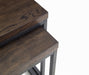 Charlotte Nesting Lamp Tables – Solid Oak & Metal Legs - Luminex FurnitureLamp TableBRO005