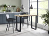 Charlotte Oak Bar Table – Rustic Oak with Industrial Legs - Luminex FurnitureDining TableBRO016
