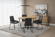 Charlotte Oak Round Table & 4 Grey Whitley Chairs - Luminex FurnitureDining SetBRO111