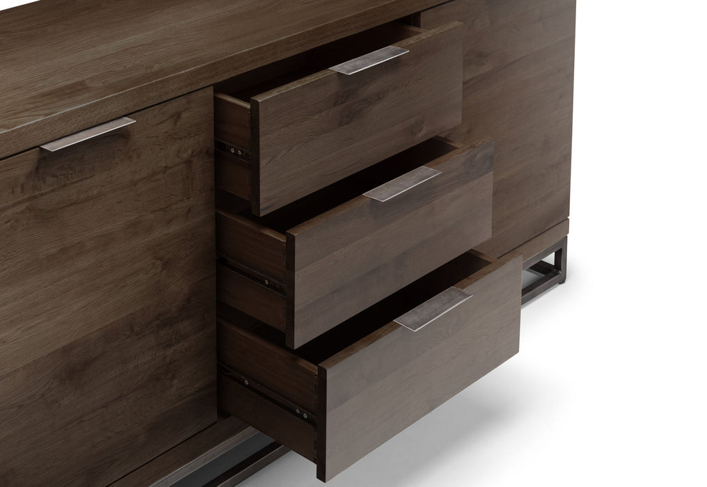 Charlotte Oak Sideboard – Rustic 2 Door 3 Drawer Storage - Luminex FurnitureSideboardBRO007