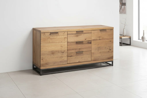 Charlotte Oak Sideboard – Rustic 2 Door 3 Drawer Storage - Luminex FurnitureSideboardBRO007