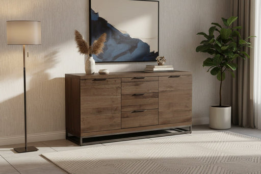 Charlotte Oak Sideboard – Rustic 2 Door 3 Drawer Storage - Luminex FurnitureSideboardBRO007