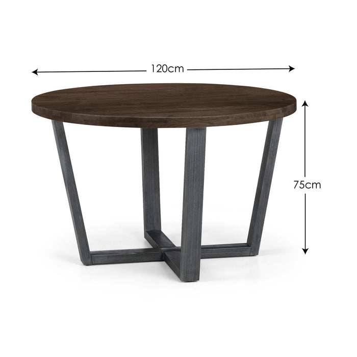 Charlotte Round Table - Dark Oak - Luminex FurnitureDining TableBRO028