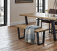 Charlotte Rustic Oak Bench - Luminex FurnitureBench SeatBRO003