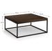 Charlotte Square Coffee Table – Dark Oak & Metal - Luminex FurnitureCoffee TableBRO035
