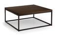 Charlotte Square Coffee Table – Dark Oak & Metal - Luminex FurnitureCoffee TableBRO035