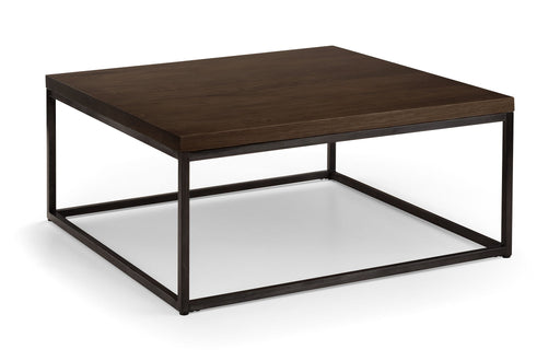 Charlotte Square Coffee Table – Dark Oak & Metal - Luminex FurnitureCoffee TableBRO035