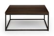 Charlotte Square Coffee Table – Dark Oak & Metal - Luminex FurnitureCoffee TableBRO035