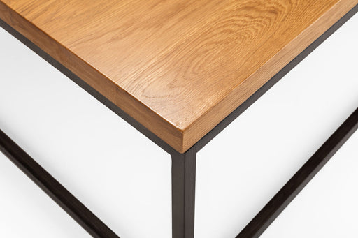 Charlotte Square Coffee Table – Solid Oak & Metal - Luminex FurnitureCoffee TableBRO015