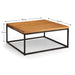 Charlotte Square Coffee Table – Solid Oak & Metal - Luminex FurnitureCoffee TableBRO015