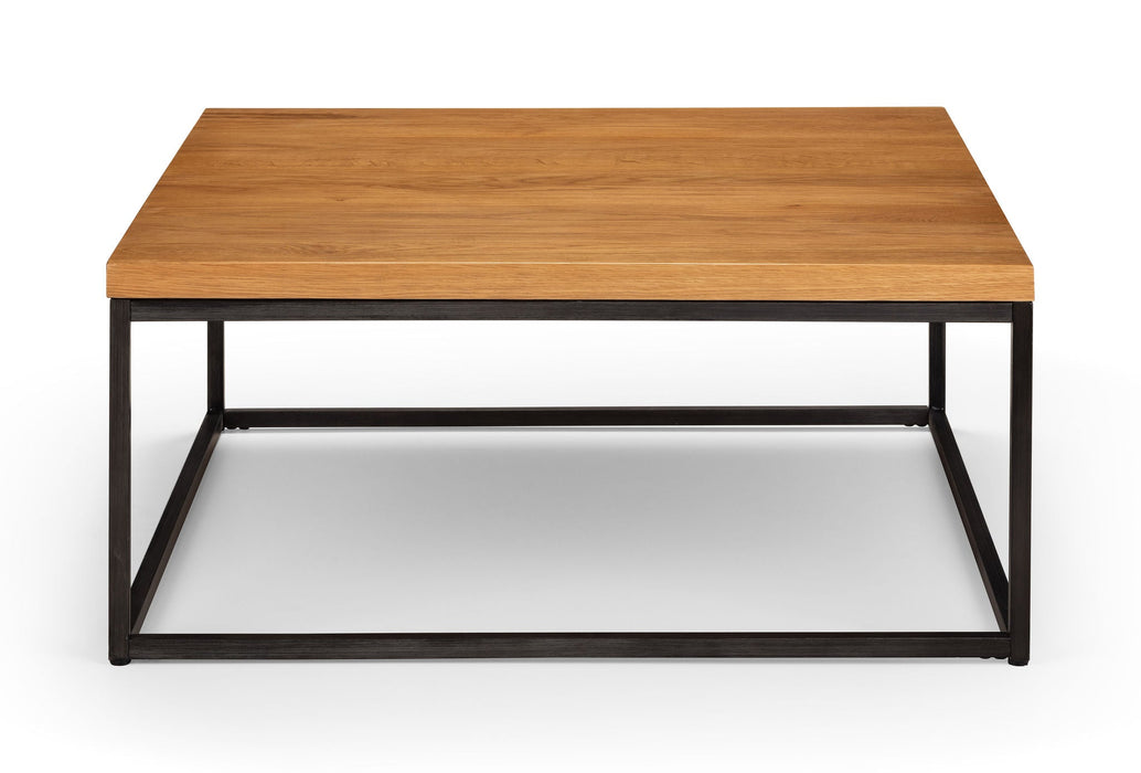 Charlotte Square Coffee Table – Solid Oak & Metal - Luminex FurnitureCoffee TableBRO015