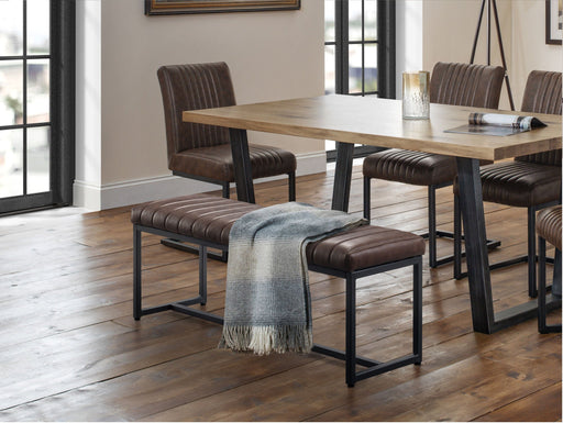 Charlotte Vintage Brown Dining Bench - Luminex FurnitureBench SeatBRO009