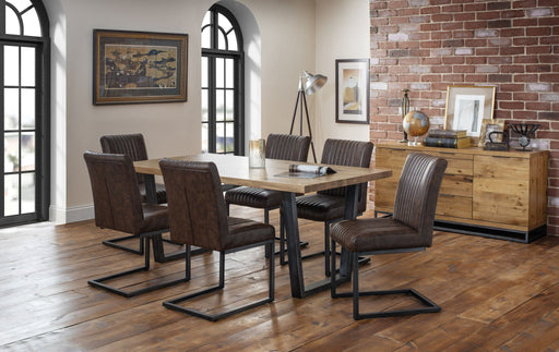 Charlotte Vintage Faux Leather Dining Chairs – Set of 2 - Luminex FurnitureChairsBRO107
