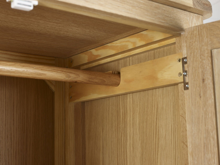 Chelsea 2 Door 1 Drawer Wardrobe in Limed Oak - Luminex FurnitureWardrobeMEM007