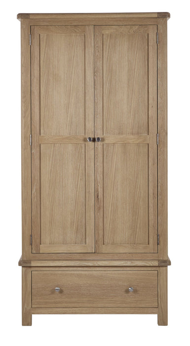 Chelsea 2 Door 1 Drawer Wardrobe in Limed Oak - Luminex FurnitureWardrobeMEM007