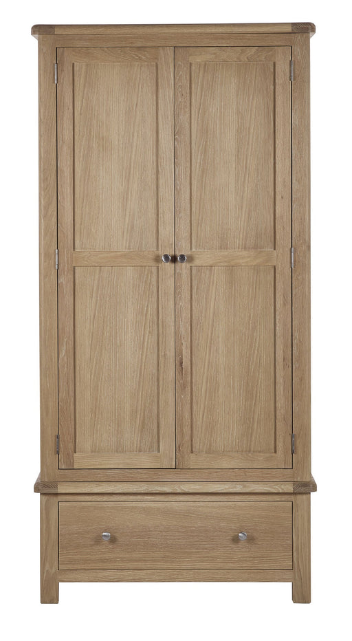 Chelsea 2 Door 1 Drawer Wardrobe in Limed Oak - Luminex FurnitureWardrobeMEM007