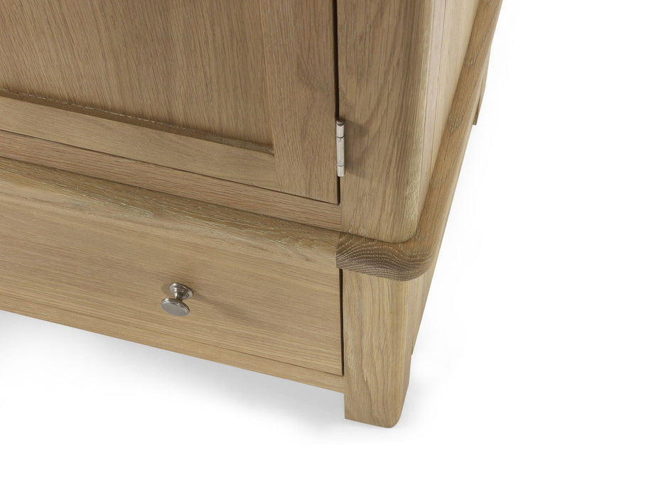 Chelsea 2 Door 1 Drawer Wardrobe in Limed Oak - Luminex FurnitureWardrobeMEM007