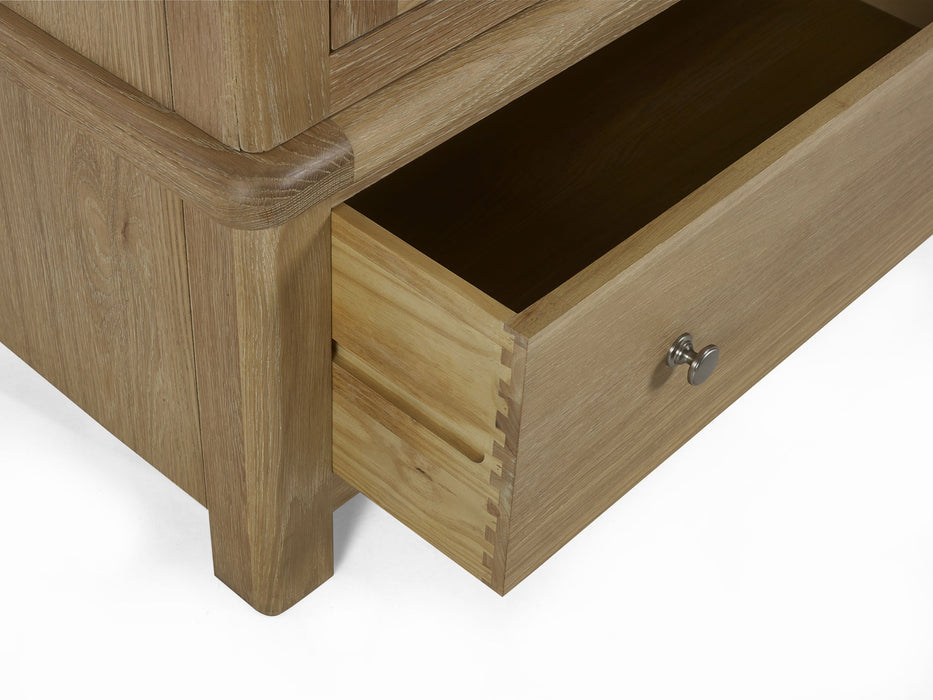 Chelsea 2 Door 1 Drawer Wardrobe in Limed Oak - Luminex FurnitureWardrobeMEM007