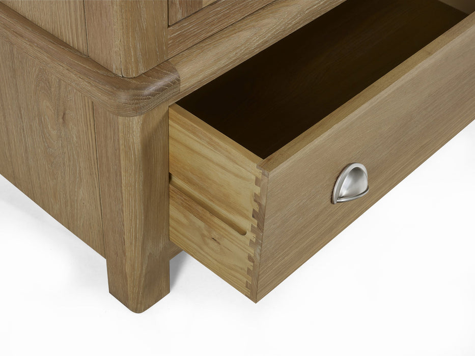 Chelsea 2 Door 1 Drawer Wardrobe in Limed Oak - Luminex FurnitureWardrobeMEM007