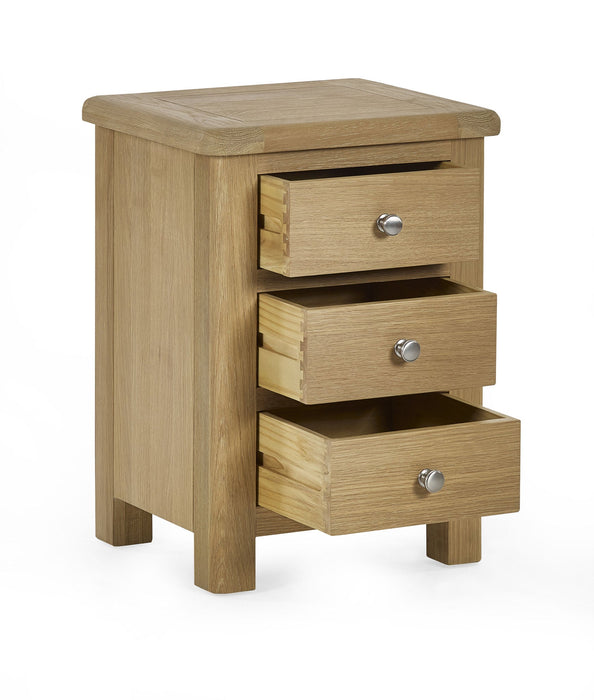 Chelsea 3 Drawer Bedside in Limed Oak - Luminex FurnitureBedside TableMEM003