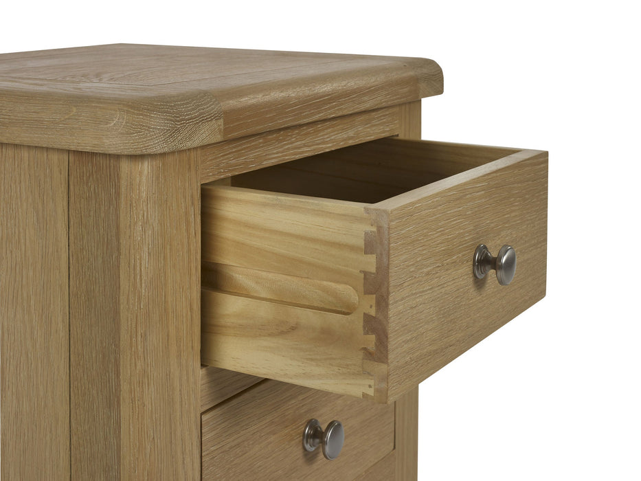 Chelsea 3 Drawer Bedside in Limed Oak - Luminex FurnitureBedside TableMEM003
