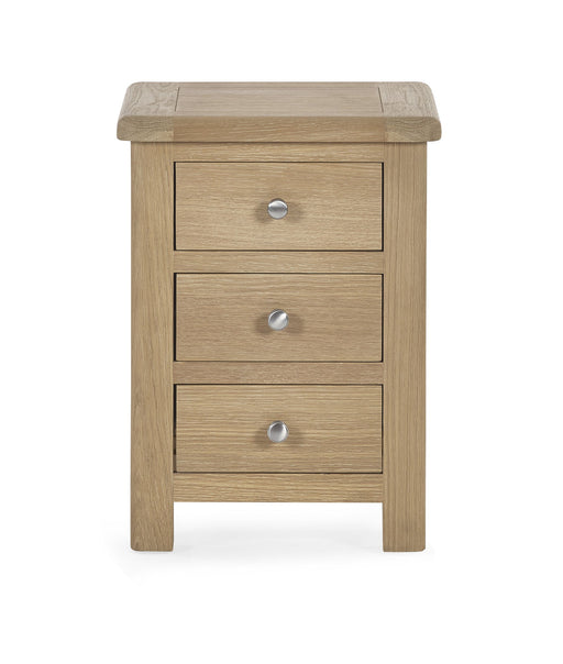 Chelsea 3 Drawer Bedside in Limed Oak - Luminex FurnitureBedside TableMEM003