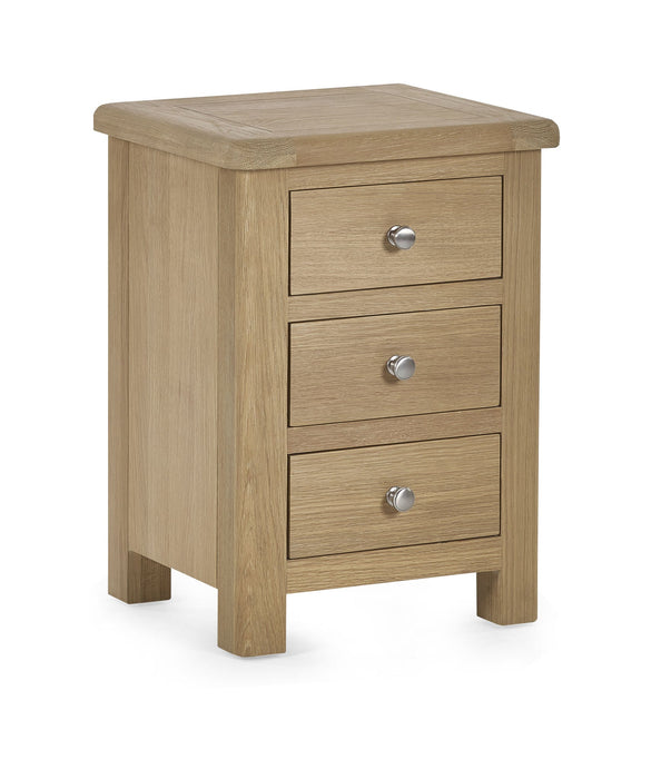 Chelsea 3 Drawer Bedside in Limed Oak - Luminex FurnitureBedside TableMEM003