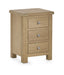 Chelsea 3 Drawer Bedside in Limed Oak - Luminex FurnitureBedside TableMEM003