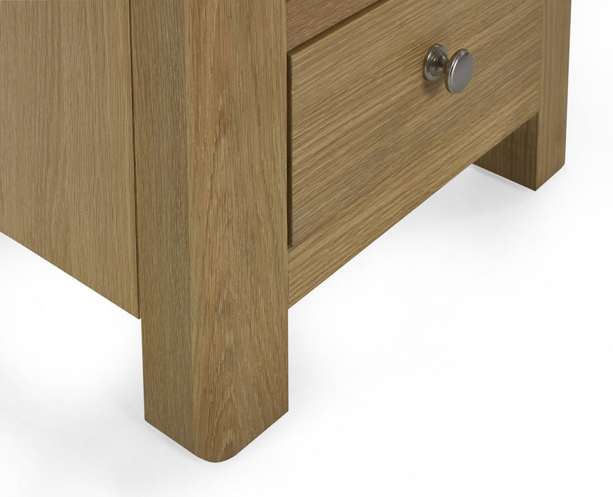 Chelsea 3 Drawer Bedside in Limed Oak - Luminex FurnitureBedside TableMEM003