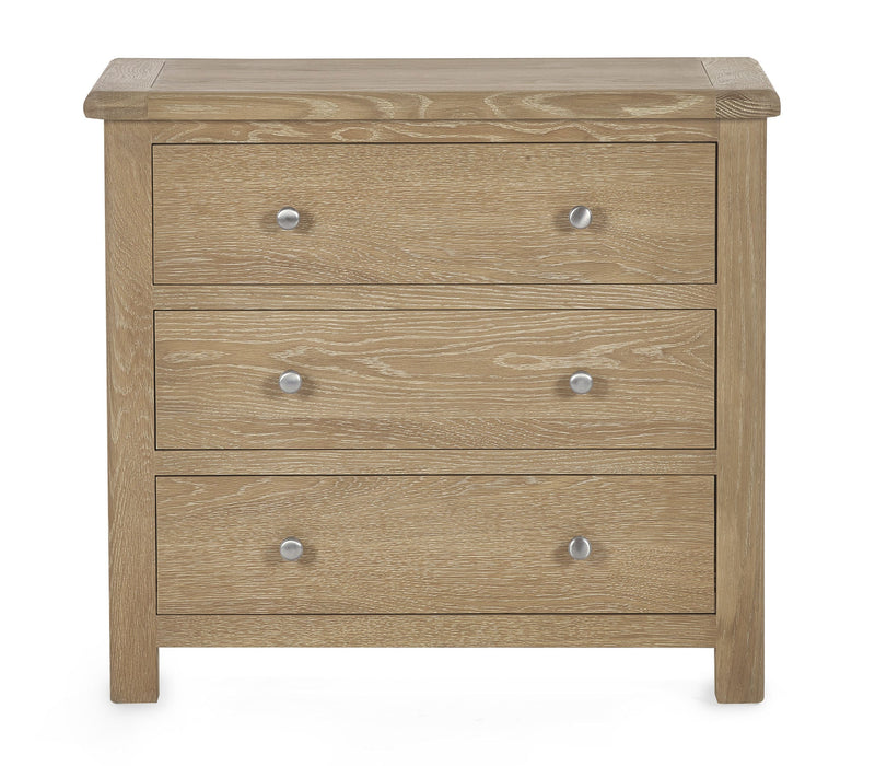 Chelsea 3 Drawer Chest in Limed Oak - Luminex FurnitureChest of drawersMEM004