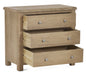 Chelsea 3 Drawer Chest in Limed Oak - Luminex FurnitureChest of drawersMEM004