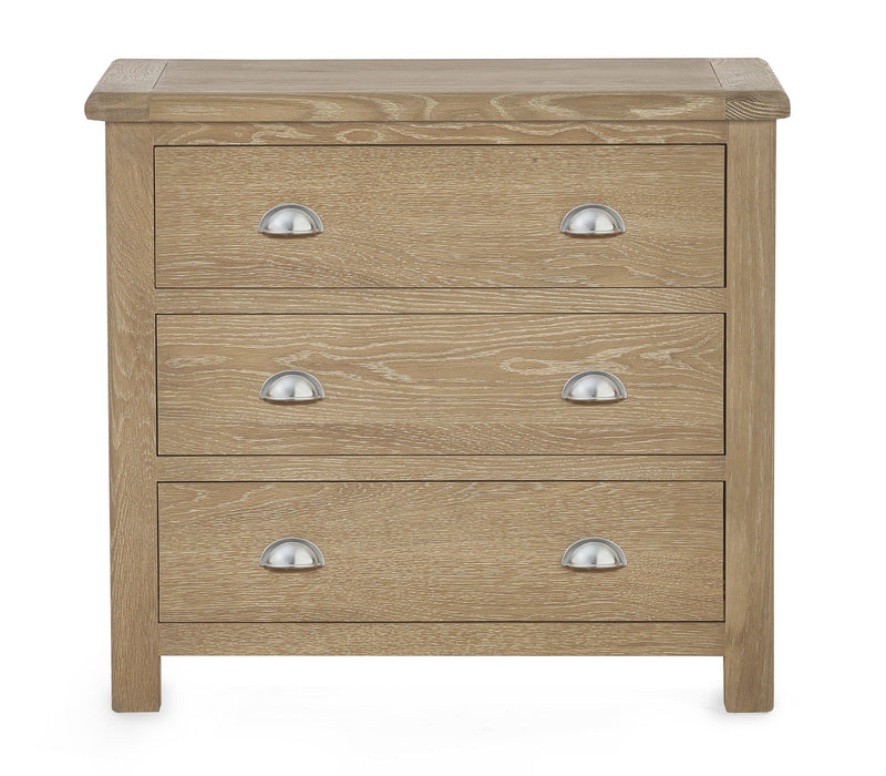 Chelsea 3 Drawer Chest in Limed Oak - Luminex FurnitureChest of drawersMEM004