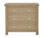 Chelsea 3 Drawer Chest in Limed Oak - Luminex FurnitureChest of drawersMEM004