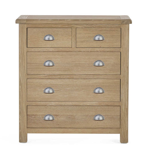 Chelsea Limed Oak 3 + 2 Drawer Chest - Luminex FurnitureChest of drawersMEM005
