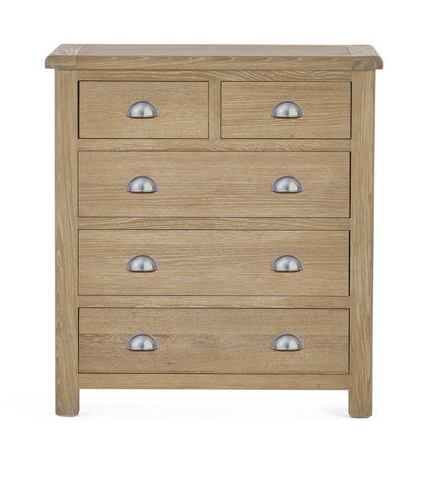 Chelsea Limed Oak 3 + 2 Drawer Chest - Luminex FurnitureChest of drawersMEM005