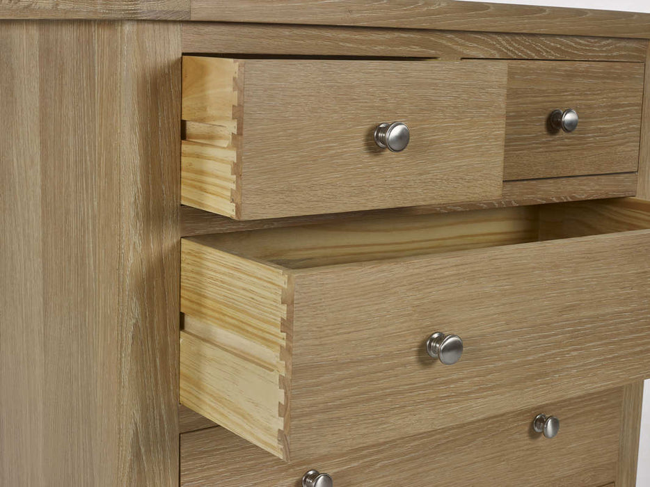 Chelsea Limed Oak 3 + 2 Drawer Chest - Luminex FurnitureChest of drawersMEM005