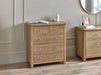 Chelsea Limed Oak 3 + 2 Drawer Chest - Luminex FurnitureChest of drawersMEM005
