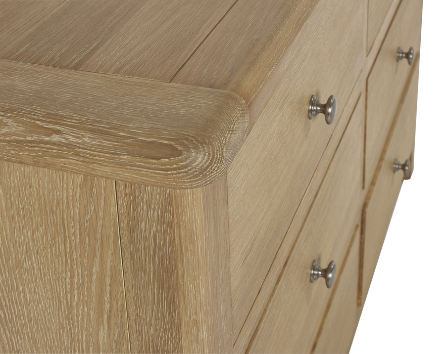 Chelsea Limed Oak 6 Drawer Wide Chest - Luminex FurnitureChest of drawersMEM006
