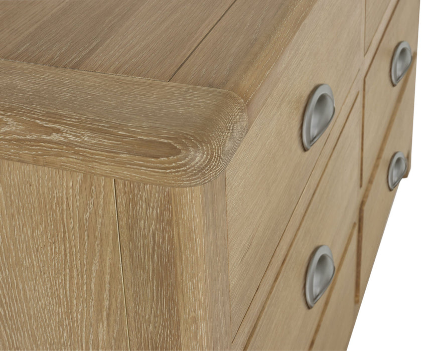 Chelsea Limed Oak 6 Drawer Wide Chest - Luminex FurnitureChest of drawersMEM006