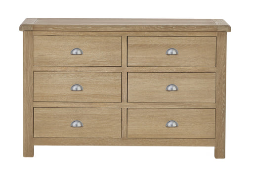 Chelsea Limed Oak 6 Drawer Wide Chest - Luminex FurnitureChest of drawersMEM006