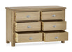 Chelsea Limed Oak 6 Drawer Wide Chest - Luminex FurnitureChest of drawersMEM006