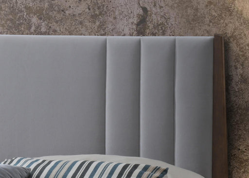 Cheslyn Bed Light Grey Fabric - Luminex FurnitureBedCHESLY46LGREY