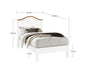 Chester White Wooden Bed - Luminex FurnitureBedCHESTER3WHITE